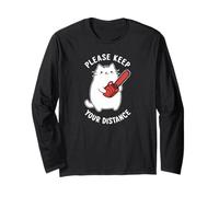 Please Keep Your Distance social tees For Introverts Funny Manga Larga