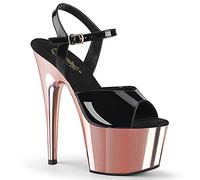 Pleaser ADORE-709 Blk Pat/Rose Gold Chrome UK 6 (EU 39)
