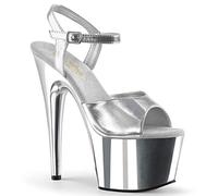 Pleaser ADORE-709 Slv Met. PU/Slv Chrome UK 7 (EU 40)