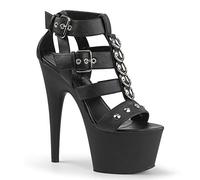 Pleaser ADORE-758 Blk Faux Leather/Blk Matte UK 5 (EU 38)