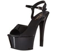 Pleaser Aspire-609, Sandalias de Plataforma Mujer, Blk Pat Blk, 39 EU