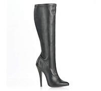 Pleaser DOMINA-2000, Botas XL (por Encima de la Rodilla) Mujer, Negro-Schwarz (Blk str PU), 41