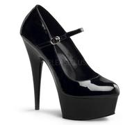 Pleaser Estilete Plataforma Tacón Alto 15.2cm Mary Jane Zapatos de Correa Mujer