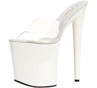 Pleaser Flamingo-801 - Zapatos de vestir de sintético para mujer, color Blanco (Weiss (Clr/Wht)), talla 36 EU