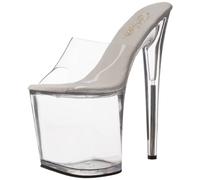 Pleaser Flamingo-801 - Zapatos de vestir de sintético para mujer, color Transparente (Transparent (Clr/Clr)), talla 39 EU
