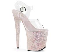 Pleaser FLAMINGO-808LG Clr/Opal Multi Glitter UK 5 (EU 38)