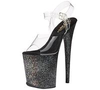 Pleaser Flamingo-808mg, Sandalias con Plataforma Mujer, Transparente, 38 EU