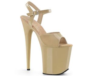 Pleaser FLAMINGO-809 Cream Pat/Cream UK 4 (EU 37)