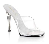Pleaser Gala01/C/M, Sandalias de cuña Abiertas Mujer, Transparent (Clear), 37 EU