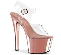 Pleaser SKY-308 Clr/Rose Gold Chrome UK 5 (EU 38)