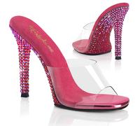 Pleaser Tacón Alto Estilete Zapatos sin Cierres Talón Pedrería Claro Gala 01DMM