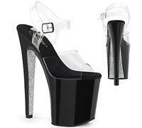 Pleaser XTREME-808CRS Clr/Blk-SLV RS, Clr Blk Slv Rs, 40 EU