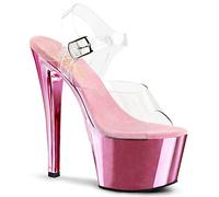 PleaserSky308/c/hpch, Sandalias Mujer, Transparente (Clr/B. Pink Chrome), 41 EU (8 UK)