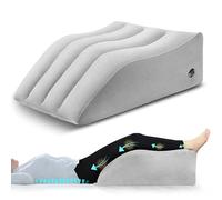PleasurePeak - Cojín de elevación venosa, cojín inflable de elevación de las piernas, cojín cómodo para el sueño, mejora la circulación sanguínea gris, portabilidad