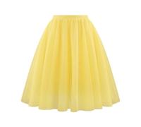 Pleated Mesh Skirt with Waistband, Soft, Women' Carnival Dress 2026(Ye2)