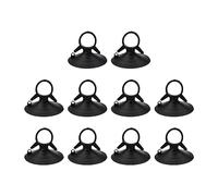 Pleayietoopiatiey 10 ventosas pequeñas de PVC para organización del hogar, puerta, baño, color negro, 4,5 cm