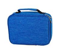 Pleayietoopiatiey Estuche de 72 ranuras de colores de alta capacidad con cremallera, Blue, 22x16.5x6.5 cm, como se muestra en la