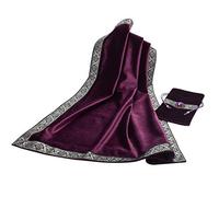 Pleayietoopiatiey Mantel clásico de tarot con bolsa de terciopelo para adivinación, color morado