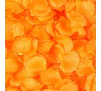 PLECUPE 2000Pcs Simulación Artificial Pétalos de Flores de Rosa Pétalos de Rosas Falsas Pétalos Románticos de Ensueño Decoración de Pasillo para Hotel Evento Fiesta 5x5cm, Naranja # 2