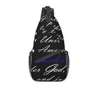 Pledge of Allegiance Flag Blue Ocean Underwater Fish Sling Bag, Mochila de Hombro Paquete de Pecho Causal Crossbody Daypack para Mujeres Hombres Senderismo Viajes