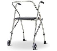 Plegable .99 con 2 Ruedas y Asiento para Personas Mayores, Todo Terreno Ligero Altura Ajustable Movilidad Médica para Ancianos Rodante .99