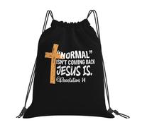 Plegable Bolsa de natación Lo Normal no va a Volver, Pero Jesús sí Cómoda Bolsa de Almacenamiento 36x42cm para Compras,Guardería