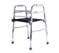 Plegable con asiento - Andador liviano con agarre - Ayuda de transporte de movilidad para personas mayores discapacitadas - Bastón de altura ajustable El doble de comodidad