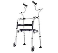 Plegable con Asiento y Soporte Axilar, Móviles Portátiles Ligeros para Ancianos/Discapacitados, Altura Ajustable, Soporte para Caminar, Decoración Safehappy