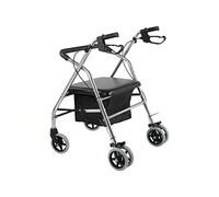 Plegable con soporte para asiento y respaldo, soporte rodante de acero para movilidad, andador para personas mayores, soporta 551 libras, el nuevo