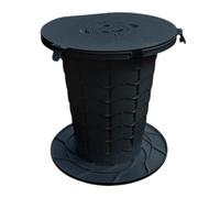 Plegable de inodoro, portátil para adulto, potty, Bucket Potty Travel Car, Heavy Duty Support 881 Lbs, Vesatile Sturdy Toilet for Hospital, Rv, Boat, Truck Use 168,71 pulgadas, White, Black