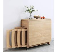 Plegable Dining Table Set with 4 Chairs, Extendable Drop Leaf Design, Space-Saving Storage Drawer for Home, Living Room, Kitchen, And Restaurant Use