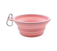 Plegable Dog Bowl portátil Leak Proof Pet Alimentador para agua y alimentos, 4,96 x 4,96 x 2,13 pulgadas Travel Friendly Dish Small to Medium Dogs at Beach, Park, Camping