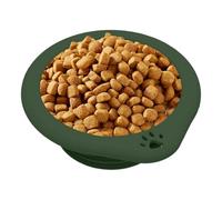 Plegable Dog Bowls, Silicona Dog Water Bowl, Portable Cat Water Container, Expandable Feeding Cup, Compact for Walking, Traveling & Outdoors, 17x15x1.2 cm, Orange Blue and Green