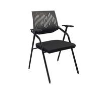 Plegable Formación Silla Comercial Oficina Asiento Ergonómica Butaca Dedicado Reuniones Sillón(Negro)