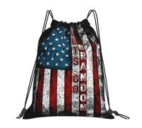 Plegable Mochila Unisex Bandera Estadounidense Let's Go Brandon Multicolor Mochila de Viaje 36x42cm para Senderismo,Almacenamiento de Ropa Calzado