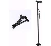Plegable Palabra para Caminar Telescópico Caminata con T Many Base Muleta Aleación de Aluminio Altura Liviana Ajustable para el Regalo de los Padres para Ancianos Decorar de los Padres Aqiong