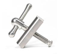 Plegable Para Bicicleta Manillar Bloqueo C Hebilla Para, TC4 Stem Clamp Bolt, Ligero Anti-aflojamiento Cierre con Tornillos de Acero Inoxidable (Plata)