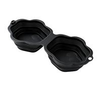 Plegable para Mascotas - Tazón De Silicona De 2 Compartimentos, Contenedor De Agua Plegable para Alimentos | Plato De Viaje Portátil Duradero, Accesorio Fácil De Limpiar Cámar