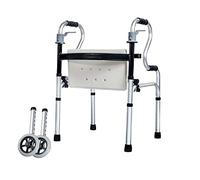 Plegable para personas mayores | Ajustable | con asiento y rueda | para las personas mayores con discapacidad | Superficie lisa Fácil de limpiar El doble de comodidad