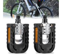 Plegable Pedales Bicicleta, Pedales MTB 9/16'' /14mm Pedales Bicicleta Montaña con Tiras Reflectantes, Pedales De Bicicleta, Pedales Bicicleta Resistente para Bicicleta De Montaña De Carretera