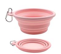 Plegable perro Bowl, portátil Water Bowl, Leak-Proof Animals Drinker and Dry Wet Food Container, Compact Pet Accessory for Beach, Park, Camping, Travel with Small Medium Breeds