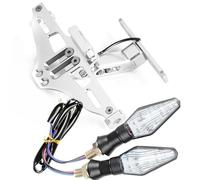 Plegable Placa Matrícula Compatible Con Z250 Para Z250SL Para Z300 Para Z750 Para Z800 Para Z1000 Soporte De Montaje De Placa De Matrícula Trasera De Motocicleta Con Luz