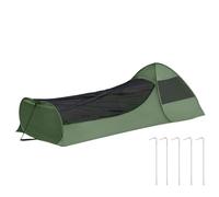 Plegable Pop-Up Single Bed Tent, Canopy Sleeping Bag Net with Double Zipper, Portable Shelter (86.61x41.34x29.53 inches), Fine Mesh Camping Gear for Travel, Bedroom, Outdoor