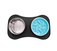 Plegable portátil de Silicona para Mascotas, Suministro de Viaje para Perros, comederos lentos, Cuenco para Perros