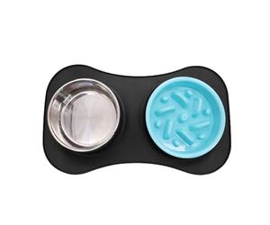 Plegable portátil de Silicona para Mascotas, Suministro de Viaje para Perros, comederos lentos, Cuenco para Perros