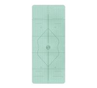 Plegable PortáTil Esterilla de Yoga Ecologica Suave Ligera LíNea de AlineacióN Esterilla Entrenamiento Multifuncional Thick Fitness Esterilla Entrenamiento para Ejercicio AeróBico(Green)