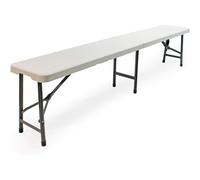Plegable Portatil Resina 180x29x43 cm Estructura Acero Bases de Resina de Transporte Cierre Seguridad Asiento Plegable Picnic