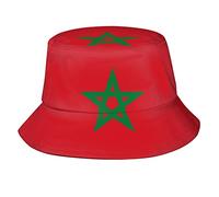 Plegable Sombrero De Pesca Linda Bandera De Marruecos Sombrero De Lavabo Vintage Gorro De Playa para Playa Mujer Pescar