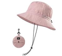 Plegable Sombrero de Pescador Mujer Hombre 54-60CM Impermeable de Sol Rosa Verano Playa Gorra Unisex Ideal para Senderismo,Deportes al Aire Libre