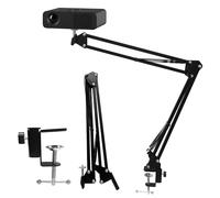 Plegable Soporte para Proyector de Escritorio, Rotación de 360° Soporte Proyector con Rosca 1/4 y C-Clip Ajustable Soporto Proyecto Cama para Cine en Casa Oficina Sala de Juegos, 1 Pieza, Negro